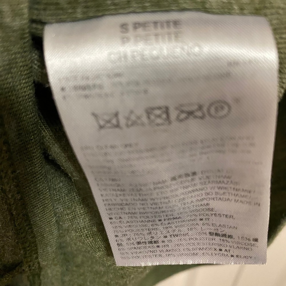 Banana Republic Minimalist Dress Womens SP Green Ruched Raglan Long Sleeve - Picture 6 of 7